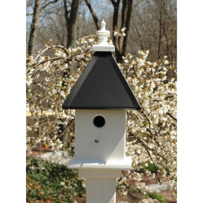 Manor Birdhouse, Black Aluminum Roof, One Compartment